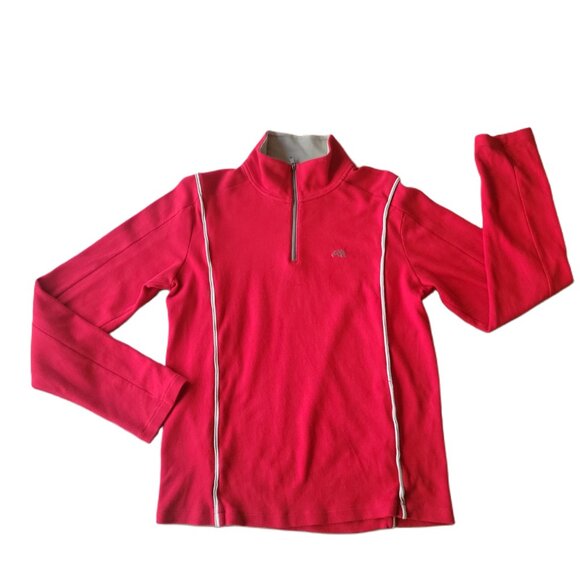 Armani Exchange A|X Women’s Red Quarter Zip Sweater Small Pullover - Picture 2 of 8